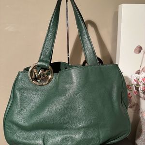 MICHAEL KORS Large Pebbled Leather Satchel